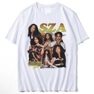 SZA Graphic White cotton T-Shirt